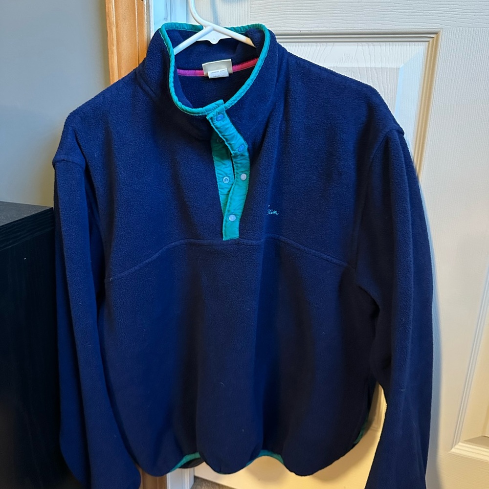 Vintage L.L. Bean fleece quarter button up sweater